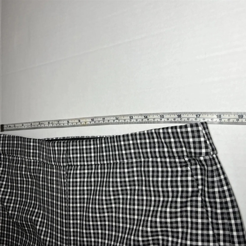 J. Crew Straight-leg Pant Plaid Elastic Waist in Black & White Size 16T Lined - Picture 9 of 14